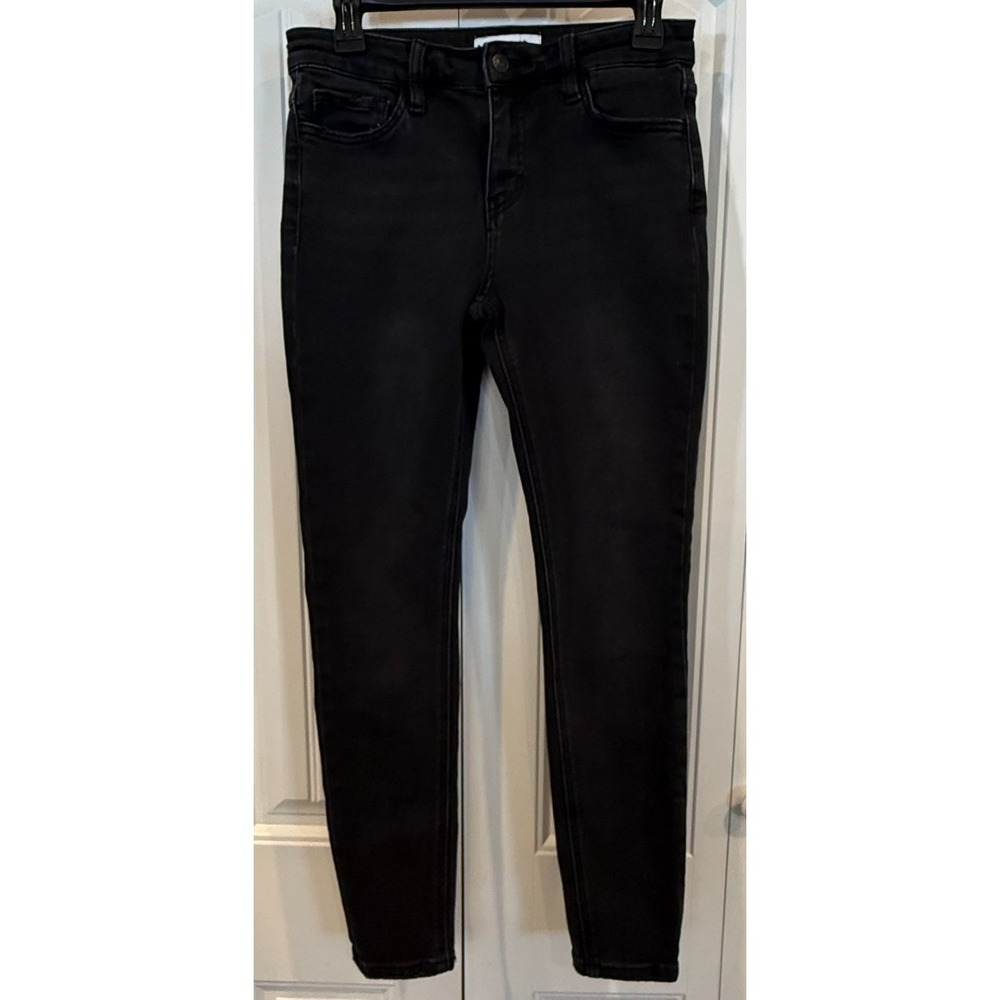 Lovervet by Vervet Black High Rise Crop Skinny Jeans Women's 28x27 Stretch